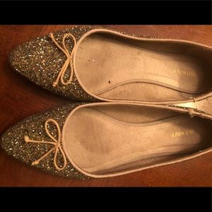 Gold Sparkle Flats